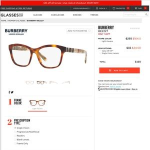 Burberry frames